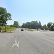 The A540 near the junction with Hadlow Road.